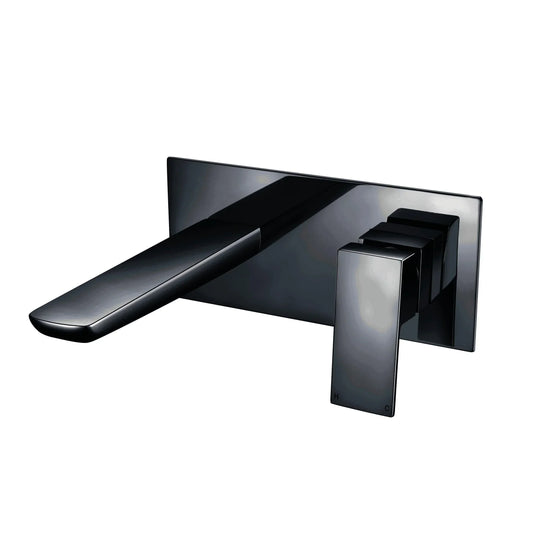 Scudo Muro 2 Tap Hole Wall Mounted Wall Mounted Bath Tap - Matt Black - BLACK249ORB - Envy Bathrooms Ltd
