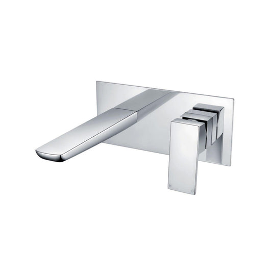 Scudo Muro Wall Mounted 1 Handle Basin Mixer Tap - Chrome - TAP248L - Envy Bathrooms Ltd