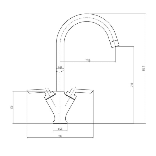 Scudo Olicana Chrome Kitchen Tap | KT11 - Envy Bathrooms Ltd