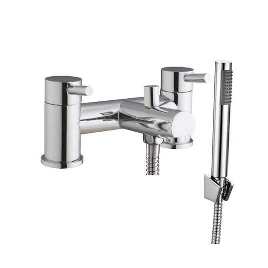 Scudo Premier 2 Tap Hole Deck Mounted Bath Shower Filler Tap - Chrome - TAP103L - Envy Bathrooms Ltd