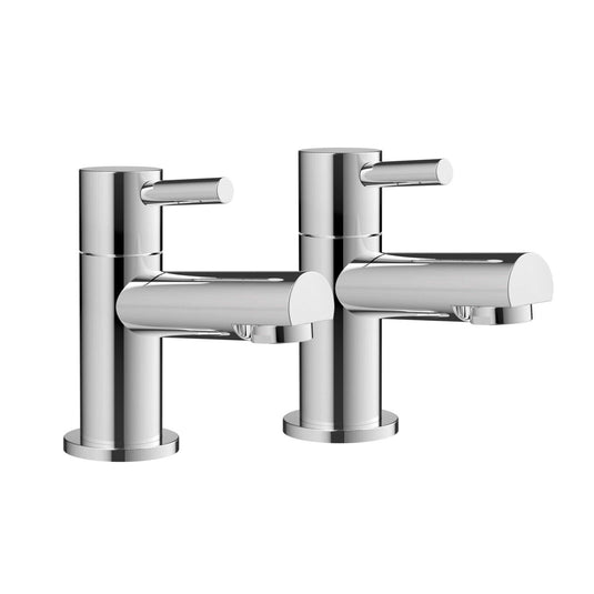 Scudo Premier Deck Mounted 2 Handle Basin Mixer Tap - Chrome - TAP106L - Envy Bathrooms Ltd