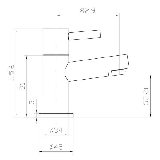 Scudo Premier Deck Mounted 2 Handle Basin Mixer Tap - Chrome - TAP106L - Envy Bathrooms Ltd