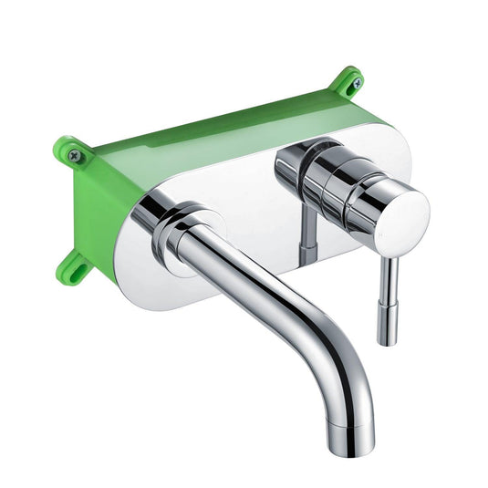 Scudo Premier Wall Mounted 1 Handle Basin Mixer Tap - Chrome - TAP250L - Envy Bathrooms Ltd