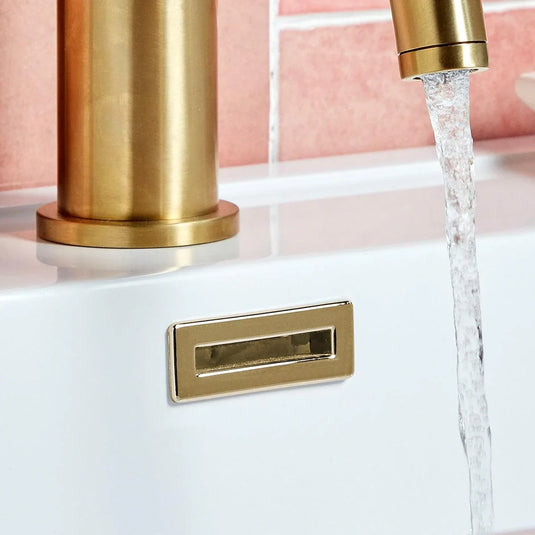 Scudo Rectangle Overflow Insert - Brass - OVERFLOWSQ-BRASS - Envy Bathrooms Ltd
