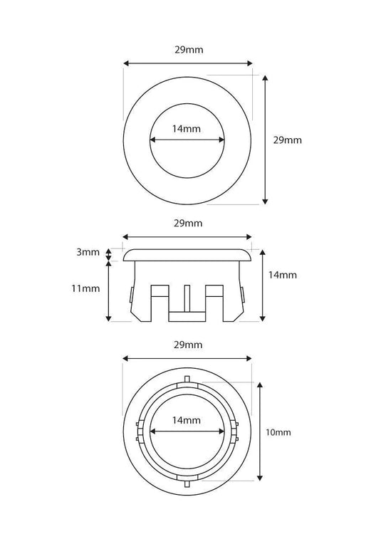 Scudo Round basin over flow- Brushed Bronze - OVERFLOWRND-BZ - Envy Bathrooms Ltd
