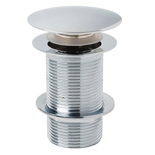 Scudo Round Dome Unslotted Sprung Basin Waste - Chrome - WASTE91 - Envy Bathrooms Ltd