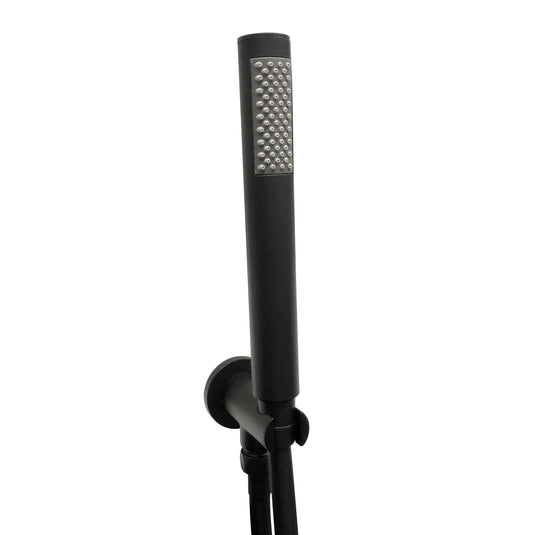 Scudo Round Handset Single Function - Matt Black - BLACK018ORB - Envy Bathrooms Ltd