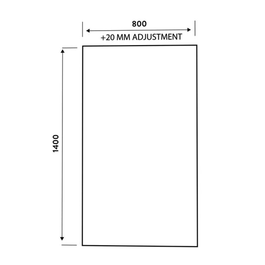 Scudo S6 Black Profile Radius Edge Bath Screen 6mm | BLACKSCREEN010 - Envy Bathrooms Ltd