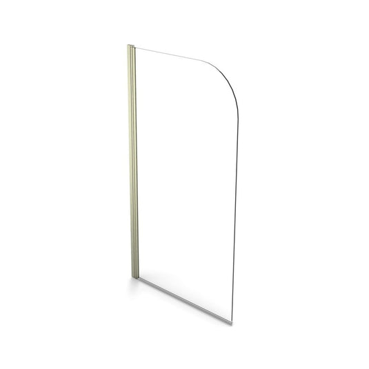Scudo S6 Brushed Nickel Radius Edge Bath Screen | LS102BN - Envy Bathrooms Ltd