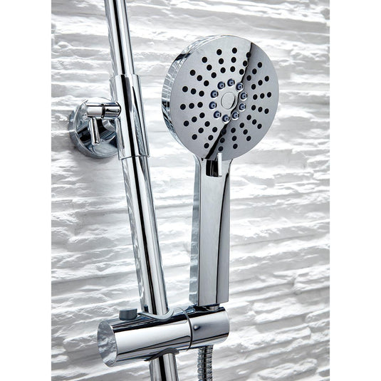 Scudo Serena Round Rigid Riser Shower Set - Chrome - SK600 - Envy Bathrooms Ltd