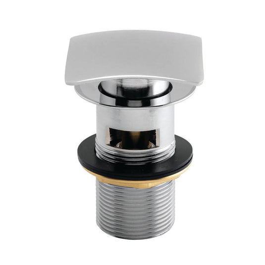 Scudo Square Dome Slotted Sprung Basin Waste - Chrome - WASTE94 - Envy Bathrooms Ltd