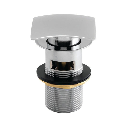 Scudo Square Dome Slotted Sprung Basin Waste - Chrome - WASTE94 - Envy Bathrooms Ltd