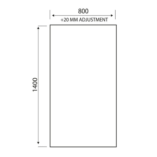 Scudo Square Edge 6mm Bath Screen Chrome | LS099N - Envy Bathrooms Ltd