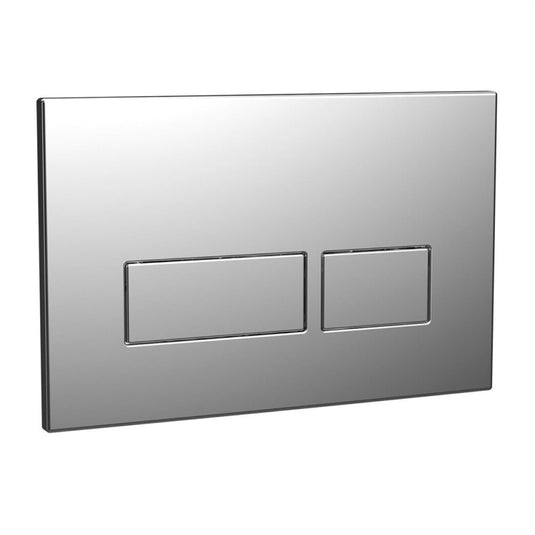 Scudo Square Frame Chrome Dual Flush Button | WC-BUTTON01 - Envy Bathrooms Ltd