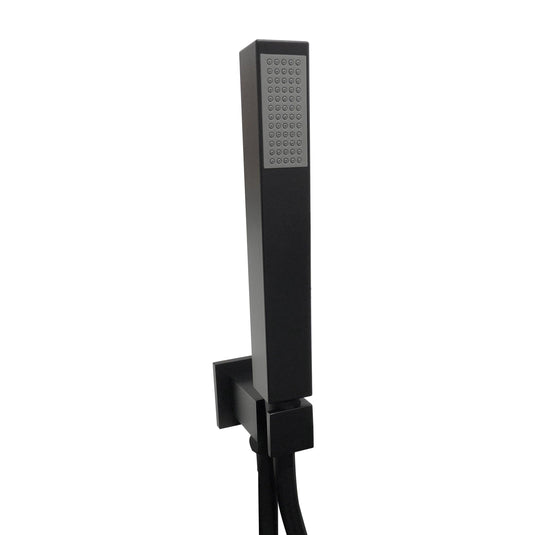 Scudo Square Handset Single Function - Matt Black - BLACK019ORB - Envy Bathrooms Ltd