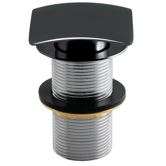 Scudo Square Unslotted Sprung Basin Waste - Matt Black - BLACK095 - Envy Bathrooms Ltd