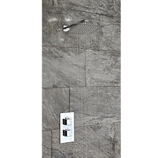 Scudo Stainless Steel 200mm Square Fixed Head - Chrome - SH003L - Envy Bathrooms Ltd