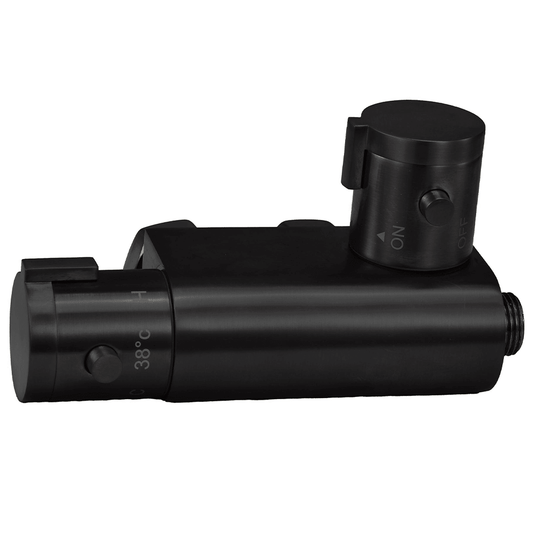 Scudo Thermostatic Vertical Valve for Douche - Black - DOUCHE007 - Envy Bathrooms Ltd