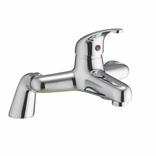 Scudo Tidy 2 Tap Hole Deck Mounted Bath Filler Tap - Chrome - TAP062L - Envy Bathrooms Ltd