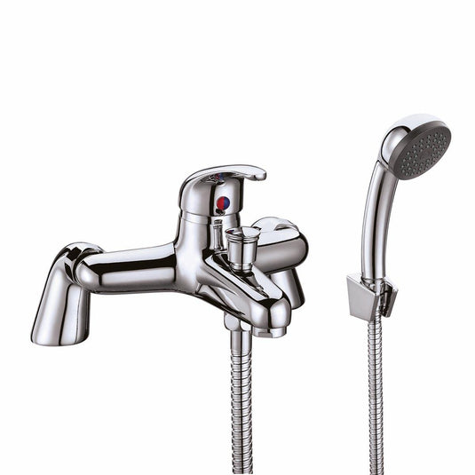 Scudo Tidy 2 Tap Hole Deck Mounted Bath Shower Filler Tap - Chrome - TAP063L - Envy Bathrooms Ltd