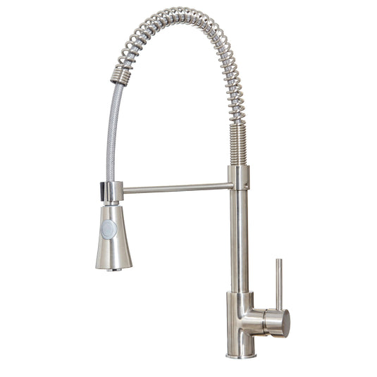 Scudo Tirare Hole Kitchen Tap 1TH - Brushed Nickel - NICK38 - Envy Bathrooms Ltd