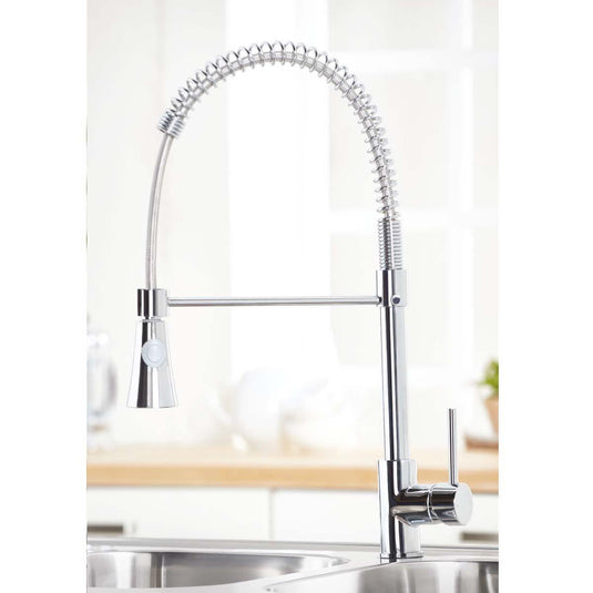 Scudo Tirare Hole Kitchen Tap 1TH - Chrome - KT38 - Envy Bathrooms Ltd