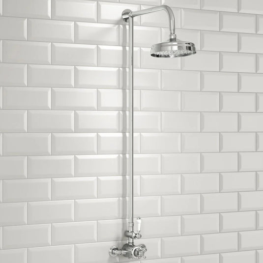 Scudo Traditional Raincan 200mm Shower Head - Chrome - SH006L - Envy Bathrooms Ltd