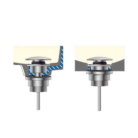 Scudo Universal Basin Waste - Chrome - WASTE105CH - Envy Bathrooms Ltd