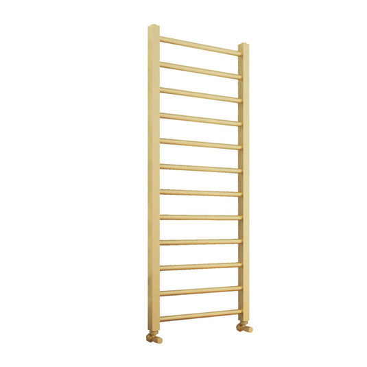 Scudo Vibe Brushed Brass Towel Rail 500 x 1200mm | VI-12-50-BB - Envy Bathrooms Ltd