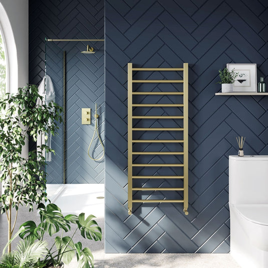 Scudo Vibe Brushed Brass Towel Rail 500 x 1600mm Brushed Brass | VI-16-50-BB - Envy Bathrooms Ltd
