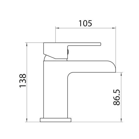 Scudo Victoria Deck Mounted 1 Handle Basin Mixer Tap Inc. Waste - Chrome - TAP001 - Envy Bathrooms Ltd