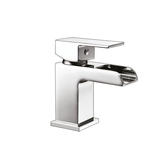 Scudo Victoria Deck Mounted 1 Handle Basin Mixer Tap Inc. Waste - Chrome - TAP008 - Envy Bathrooms Ltd