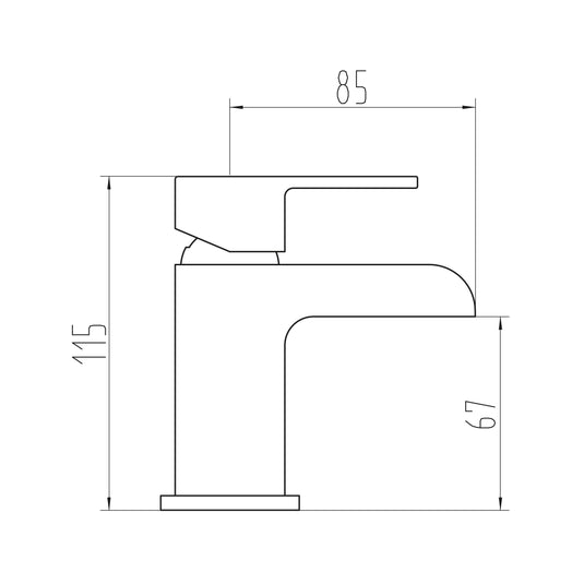 Scudo Victoria Deck Mounted 1 Handle Basin Mixer Tap Inc. Waste - Chrome - TAP008 - Envy Bathrooms Ltd