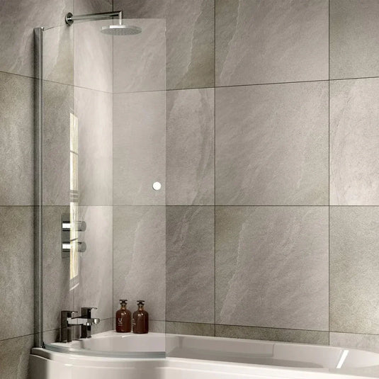 Sommer 1470mm x 746mm Square Shower Bath Screen - Chrome - SOB51 - Envy Bathrooms Ltd