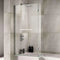 Sommer 1470mm x 850mm Square Shower Bath Screen With Towel Rail | Chrome | SOB54