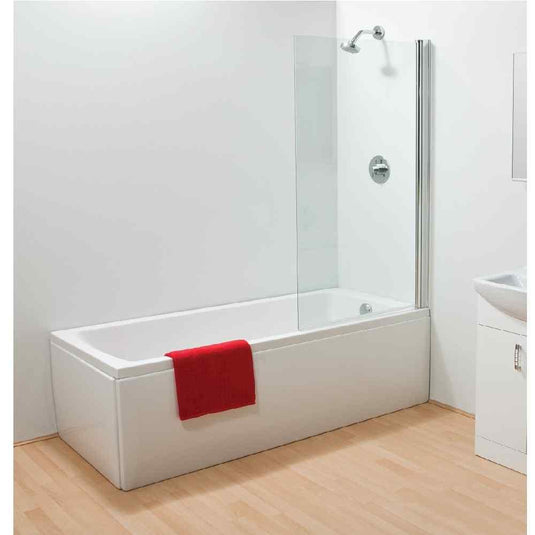 Sommer 1500mm x 800mm Square 6mm Shower Bath Screen - Chrome - SOB53 - Envy Bathrooms Ltd