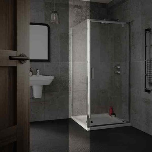 Sommer 6 760mm Shower Door Side Panel - 6mm Glass - Chrome - SOS92 - Envy Bathrooms Ltd