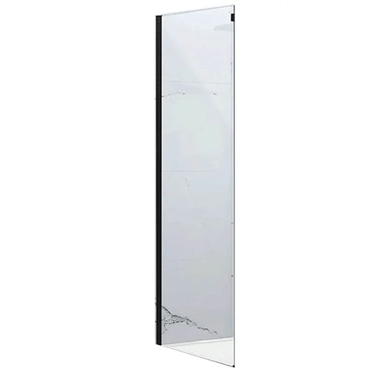 Sommer 8 900mm Sliding Door Side Panel - 8mm Glass - Matt Black - SOB07 - Envy Bathrooms Ltd