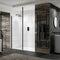 Sommer Evolve 400mm Wetroom Glass Panel | Black | EVOBK40