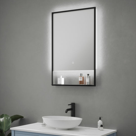 Sycamore Bailey 700x500mm Rectangle LED Mirror with Shelf | SY9105 - Envy Bathrooms Ltd