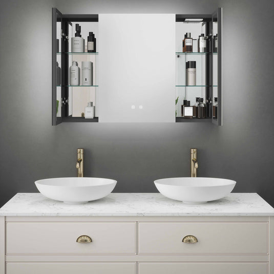 Sycamore Balmoral 700x1050mm Triple Tunable LED Mirror Cabinet | SY9046 TRIPLE - Envy Bathrooms Ltd