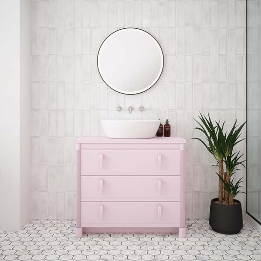Sycamore Georgia Round Black Frame Tunable LED Mirror | SY9034