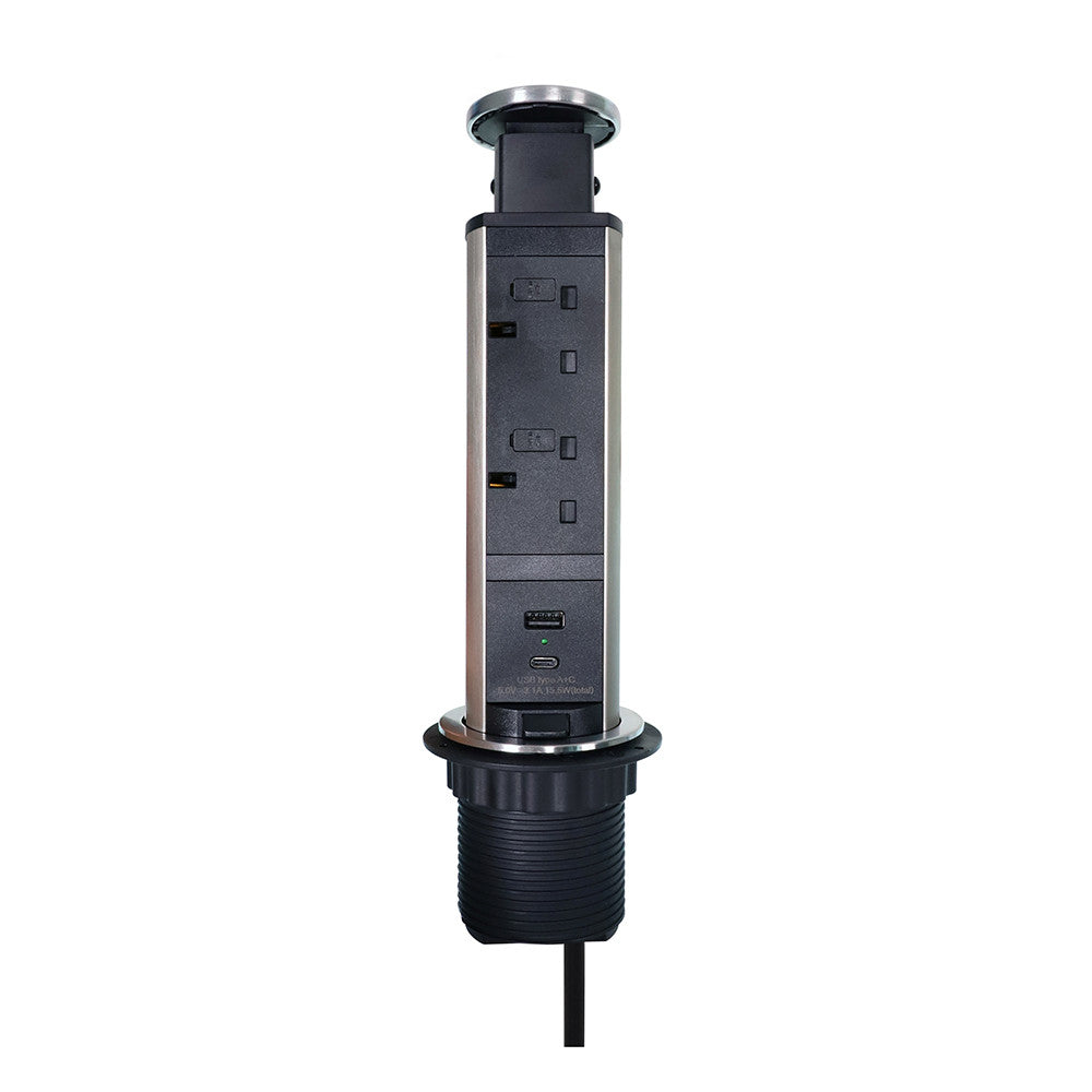 Sycamore PowerTech Micro Pop Up Socket with USB Ports | SY9863SS