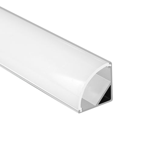 Sycamore Prizma 2m Angled Extrusion Aluminium Opal Diffuser | SY7409A