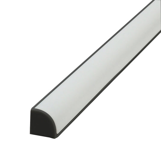 Sycamore Prizma 2m Angled Extrusion Matt Black Opal Diffuser | SY7409BL/C