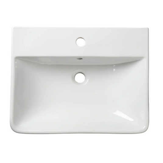 Tavistock 560 x 430mm Standard Depth Semi Countertop Basin 1TH - White - DC14002 - Envy Bathrooms Ltd