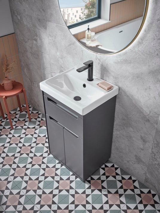 Tavistock Acumen 500mm Freestanding Vanity Unit - Storm Grey - ACU500F.SG - Envy Bathrooms Ltd