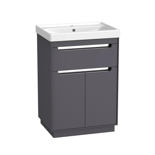 Tavistock Acumen 600mm Freestanding Vanity Unit & Basin - Storm Grey - ACU600F.SG - Envy Bathrooms Ltd