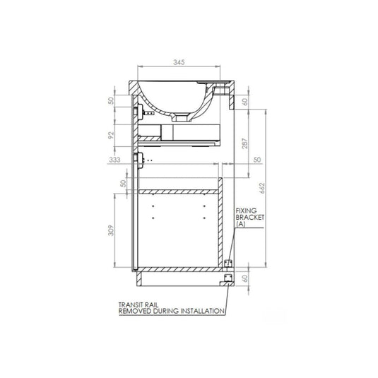 Tavistock Acumen 600mm Freestanding Vanity Unit & Basin - Storm Grey - ACU600F.SG - Envy Bathrooms Ltd