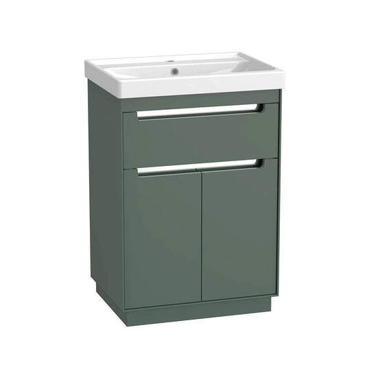 Tavistock Acumen 600mm Freestanding Vanity Unit - Viridian Green - ACU600F.VRG - Envy Bathrooms Ltd